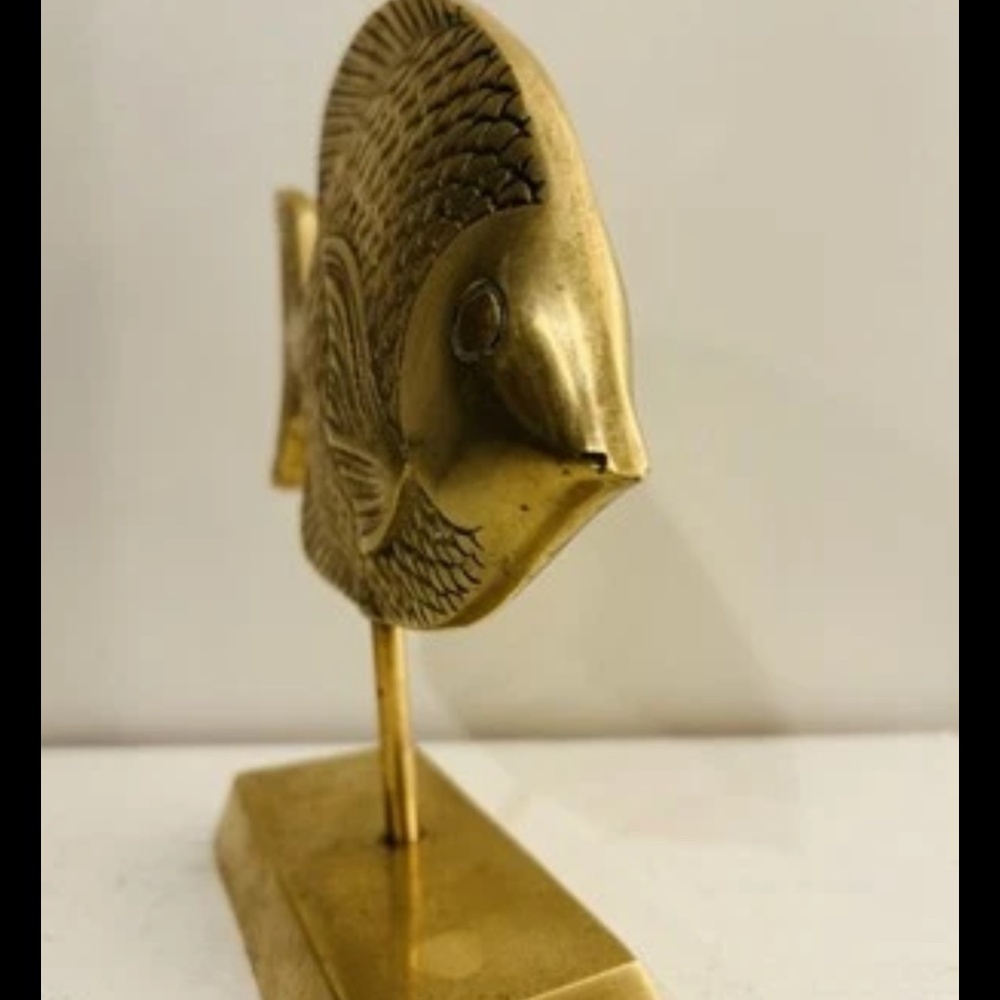 Vintage Rosenthal Netter Hollywood Regency Gold Brass Fish Sculpture MCM - Picture 6 of 7